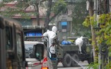 Cách ly, khử trùng phố Trúc Bạch phòng chống dịch Covid-19 lây lan